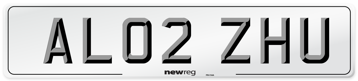 AL02 ZHU Number Plate from New Reg